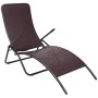 Tumbona plegable de ratán sintético marrón de vidaXL, Tumbonas - Ref: Foro24-42945, Precio: 74,43 €, Descuento: %