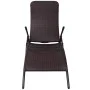 Tumbona plegable de ratán sintético marrón de vidaXL, Tumbonas - Ref: Foro24-42945, Precio: 74,43 €, Descuento: %