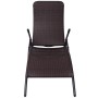 Tumbona plegable de ratán sintético marrón de vidaXL, Tumbonas - Ref: Foro24-42945, Precio: 73,48 €, Descuento: %