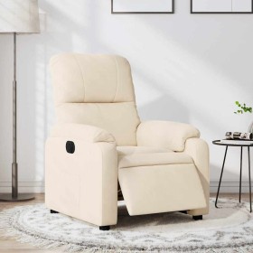 Sillón reclinable eléctrico tela de microfibra beige en Sillones | Comprar online en Foru.es
