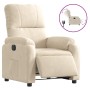 Sillón reclinable eléctrico tela de microfibra beige en Sillones | Comprar online en Foru.es
