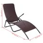 Tumbona plegable de ratán sintético marrón de vidaXL, Tumbonas - Ref: Foro24-42945, Precio: 74,43 €, Descuento: %