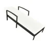 Tumbona con cojín de ratán sintético negro de vidaXL, Tumbonas - Ref: Foro24-42942, Precio: 145,55 €, Descuento: %