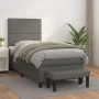 Cama box spring con colchón cuero sintético gris 80x200 cm de , Camas y somieres - Ref: Foro24-3137573, Precio: 346,11 €, Des...