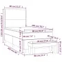 Cama box spring con colchón cuero sintético gris 80x200 cm de , Camas y somieres - Ref: Foro24-3137573, Precio: 346,11 €, Des...