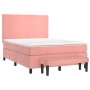 Cama box spring con colchón terciopelo rosa 140x190 cm de , Camas y somieres - Ref: Foro24-3137724, Precio: 544,52 €, Descuen...