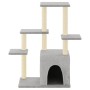 Rascador para gatos con postes de sisal gris claro 97,5 cm en Mobiliario para gatos | Comprar online en Foru.es