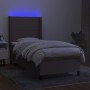 Cama box spring colchón y luces LED gris taupe 80x200 cm de , Camas y somieres - Ref: Foro24-3138113, Precio: 371,87 €, Descu...