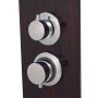 Sistema de panel de ducha vidrio marrón de vidaXL, Boquillas de chorro para bañeras y duchas - Ref: Foro24-142374, Precio: 15...