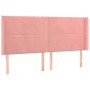 Cama box spring colchón y LED terciopelo rosa 180x200 cm de , Camas y somieres - Ref: Foro24-3139522, Precio: 555,62 €, Descu...