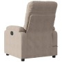 Sillón reclinable masaje eléctrico tela microfibra gris taupe en Sillones | Comprar online en Foru.es