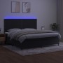 Cama box spring colchón y LED terciopelo negro 200x200 cm de , Camas y somieres - Ref: Foro24-3136085, Precio: 613,80 €, Desc...