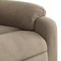 Sillón reclinable masaje eléctrico tela microfibra gris taupe en Sillones | Comprar online en Foru.es