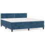 Cama box spring con colchón terciopelo azul oscuro 180x200 cm de , Camas y somieres - Ref: Foro24-3141261, Precio: 521,00 €, ...