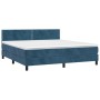 Cama box spring con colchón terciopelo azul oscuro 180x200 cm de , Camas y somieres - Ref: Foro24-3141261, Precio: 521,00 €, ...