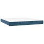 Cama box spring con colchón terciopelo azul oscuro 180x200 cm de , Camas y somieres - Ref: Foro24-3141261, Precio: 521,00 €, ...