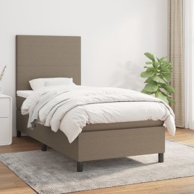Cama box spring con colchón tela gris taupe 80x200 cm de , Camas y somieres - Ref: Foro24-3141573, Precio: 352,27 €, Descuent...