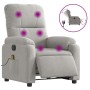 Sillón reclinable masaje eléctrico tela microfibra gris claro en Sillones | Comprar online en Foru.es