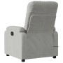 Sillón reclinable masaje eléctrico tela microfibra gris claro en Sillones | Comprar online en Foru.es