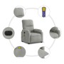 Sillón reclinable masaje eléctrico tela microfibra gris claro en Sillones | Comprar online en Foru.es