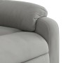 Sillón reclinable masaje eléctrico tela microfibra gris claro en Sillones | Comprar online en Foru.es