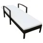 Liege mit braunem synthetischem Rattankissen von vidaXL, Liegen - Ref: Foro24-42941, Preis: 115,13 €, Rabatt: %