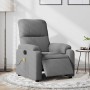 Sillón reclinable masaje eléctrico tela microfibra gris oscuro en Sillones | Comprar online en Foru.es