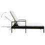 Lounger with brown synthetic rattan cushion by vidaXL, Loungers - Ref: Foro24-42941, Price: 115,13 €, Discount: %