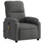 Sillón reclinable masaje eléctrico tela microfibra gris oscuro en Sillones | Comprar online en Foru.es