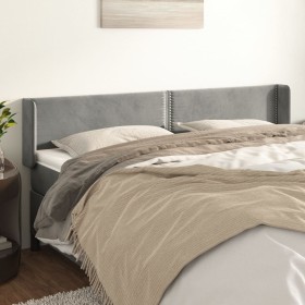 Cabecero de terciopelo gris claro 183x16x78/88 cm de , Cabeceros y pies de cama - Ref: Foro24-3118688, Precio: 58,77 €, Descu...