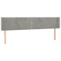 Cabecero de terciopelo gris claro 183x16x78/88 cm de , Cabeceros y pies de cama - Ref: Foro24-3118688, Precio: 58,77 €, Descu...