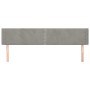 Cabecero de terciopelo gris claro 183x16x78/88 cm de , Cabeceros y pies de cama - Ref: Foro24-3118688, Precio: 58,77 €, Descu...