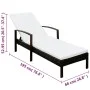 Lounger with brown synthetic rattan cushion by vidaXL, Loungers - Ref: Foro24-42941, Price: 115,13 €, Discount: %