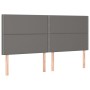 Cabecero con luces LED cuero sintético gris 160x5x118/128 cm de , Cabeceros y pies de cama - Ref: Foro24-3122384, Precio: 110...