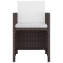 Set comedor de jardín 11 pzas y cojines ratán sintético marrón de vidaXL, Conjuntos de jardín - Ref: Foro24-42548, Precio: 86...