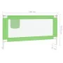 Barandilla de seguridad cama de niño verde tela 160x25 cm de , Barandillas de seguridad - Ref: Foro24-10194, Precio: 32,50 €,...