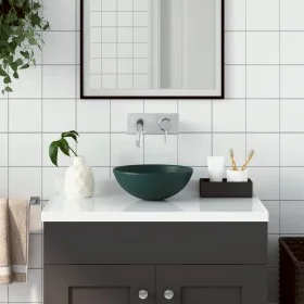 Rundes Badezimmerwaschbecken aus dunkelgrüner Keramik von , Sinkt - Ref: Foro24-146981, Preis: 65,63 €, Rabatt: %
