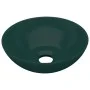 Dark green ceramic round bathroom sink by , Sinks - Ref: Foro24-146981, Price: 65,63 €, Discount: %
