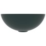 Lavabo de cuarto de baño redondo cerámica verde oscuro de , Lavabos - Ref: Foro24-146981, Precio: 66,67 €, Descuento: %