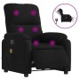 Sillón reclinable de masaje eléctrico tela de microfibra negro en Sillones | Comprar online en Foru.es