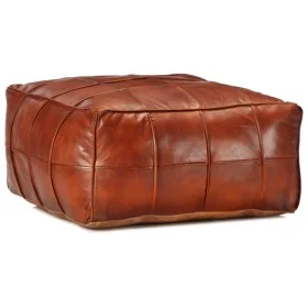 Brown pouf 60x60x30 cm genuine goat leather by , Ottomans - Ref: Foro24-248132, Price: 151,00 €, Discount: %