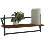 Estantes de pared con barras 2 uds marrón roble 65x25x30 cm de , Estantes y estanterías - Ref: Foro24-836247, Precio: 26,75 €...