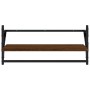 Estantes de pared con barras 2 uds marrón roble 65x25x30 cm de , Estantes y estanterías - Ref: Foro24-836247, Precio: 26,75 €...