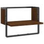 Estante de pared con barra marrón roble 40x25x30 cm de , Estantes y estanterías - Ref: Foro24-836287, Precio: 16,59 €, Descue...