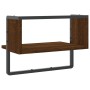 Estante de pared con barra marrón roble 40x25x30 cm de , Estantes y estanterías - Ref: Foro24-836287, Precio: 16,59 €, Descue...