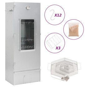 Horno ahumador de BBQ con generador humo frío acero galvanizado de , Barbacoas - Ref: Foro24-3200754, Precio: 192,27 €, Descu...