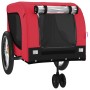 Remolque de bicicleta mascotas hierro tela Oxford rojo negro de , Cochecitos para mascotas - Ref: Foro24-94027, Precio: 92,37...