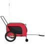 Remolque de bicicleta mascotas hierro tela Oxford rojo negro de , Cochecitos para mascotas - Ref: Foro24-94027, Precio: 92,37...