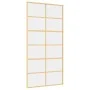 Golden sliding door made of transparent ESG glass and aluminum by , Doors for the home - Ref: Foro24-155168, Price: 173,95 €,...