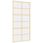 Puerta corredera dorada de vidrio ESG transparente y aluminio de , Puertas para el hogar - Ref: Foro24-155168, Precio: 176,76...